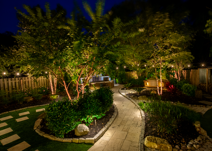 Staggered Path Lights