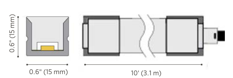 srp rgbw dimensions