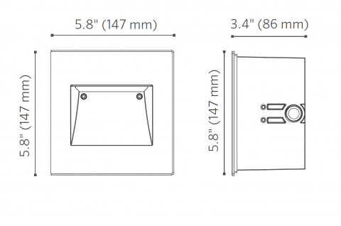 FX Luminaire A-NK4 Aluminum Wall Light Line Voltage 1 a nk4 dimensions