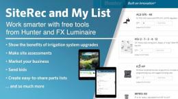 SiteRec and My List from Hunter and FX Luminaire